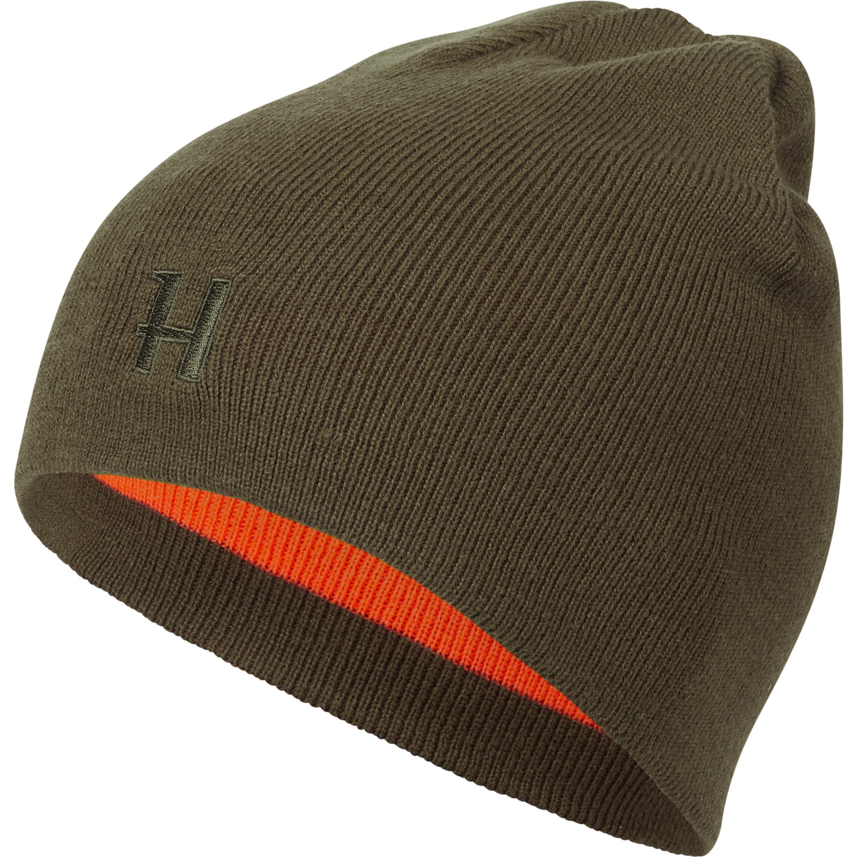 ШАПКА HÄRKILA REVERSIBLE BEANIE WILLOW GREEN/ORANGE