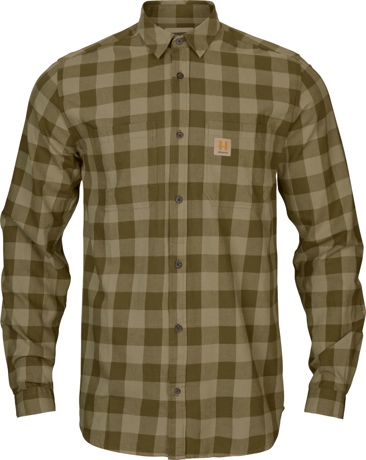 РУБАШКА HÄRKILA SCANDINAVIAN DARK OLIVE CHECK