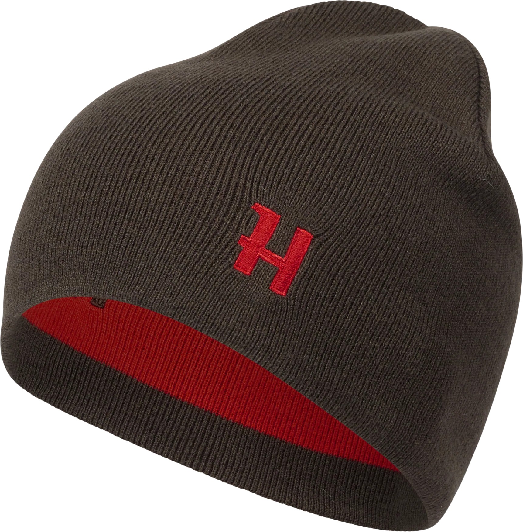 ШАПКА HÄRKILA ASPIRE REVERSIBLE BEANIE SHADOW BROWN/RED