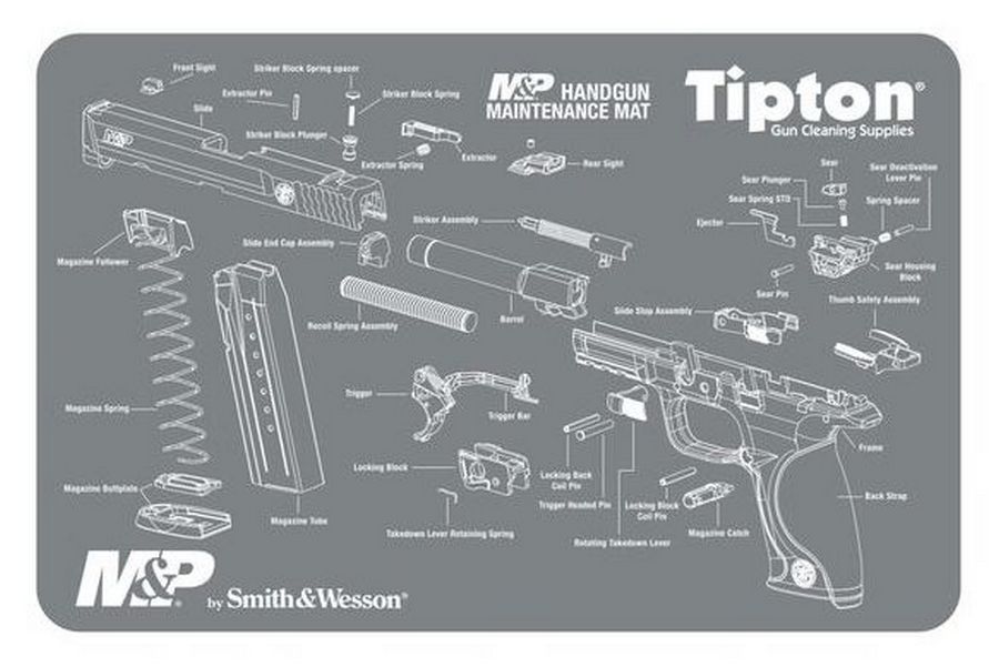 КОВРИК ДЛЯ УХОДА ЗА ОРУЖИЕМ TIPTON M&P