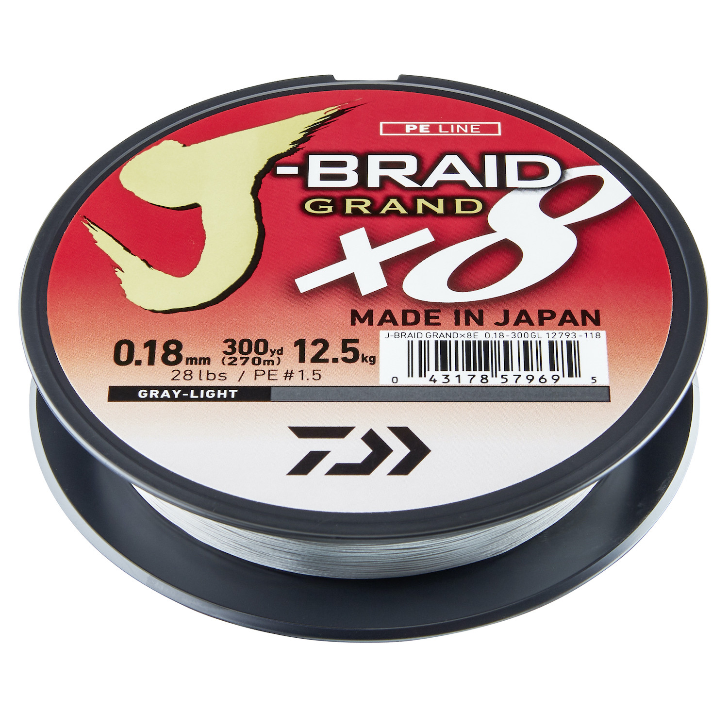 ПЛЕТЕНЫЙ ШНУР DAIWA J-BRAID GRAND X8 135 M LIGHT GREY