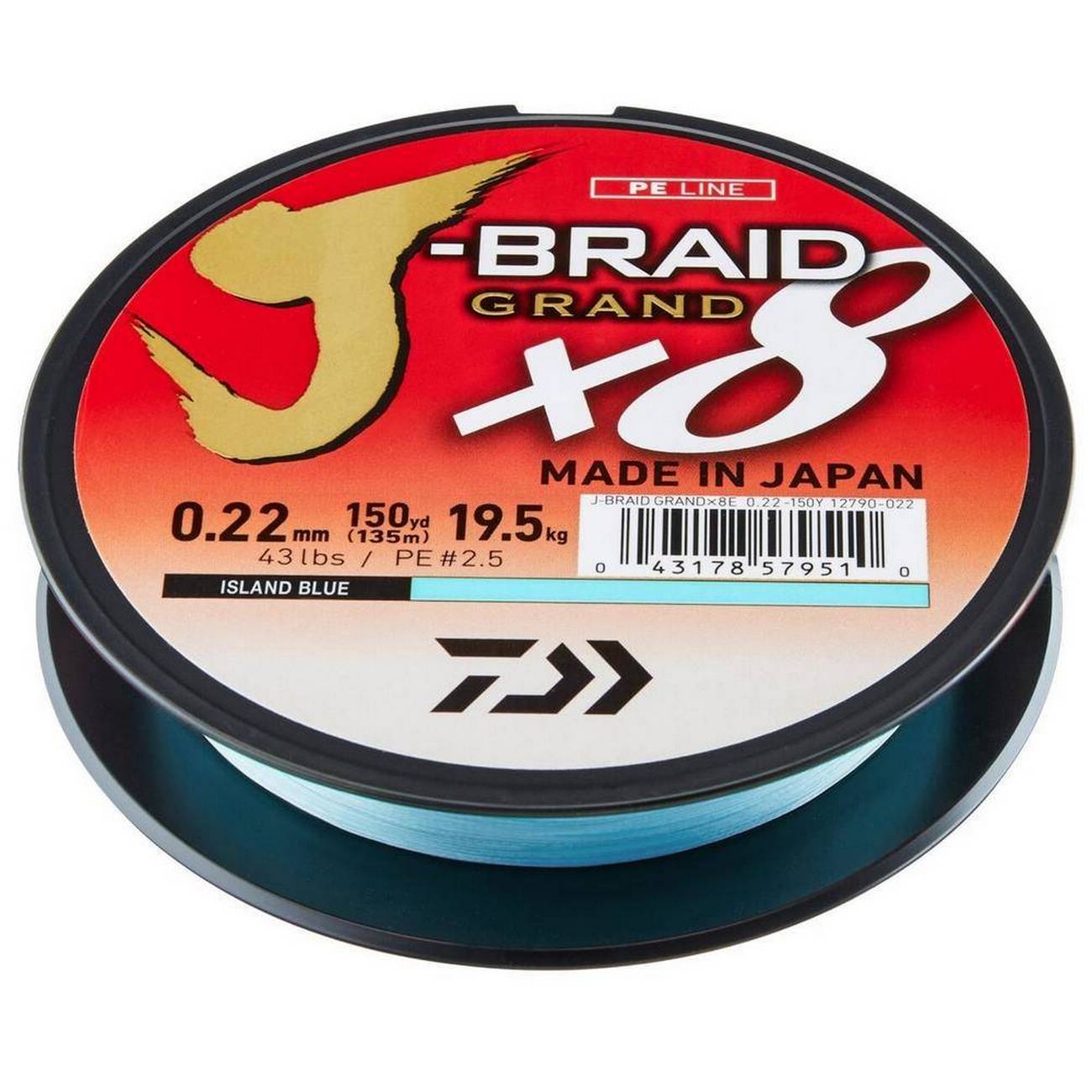 ПЛЕТЕНЫЙ ШНУР DAIWA J-BRAID GRAND X8 135 M BLUE