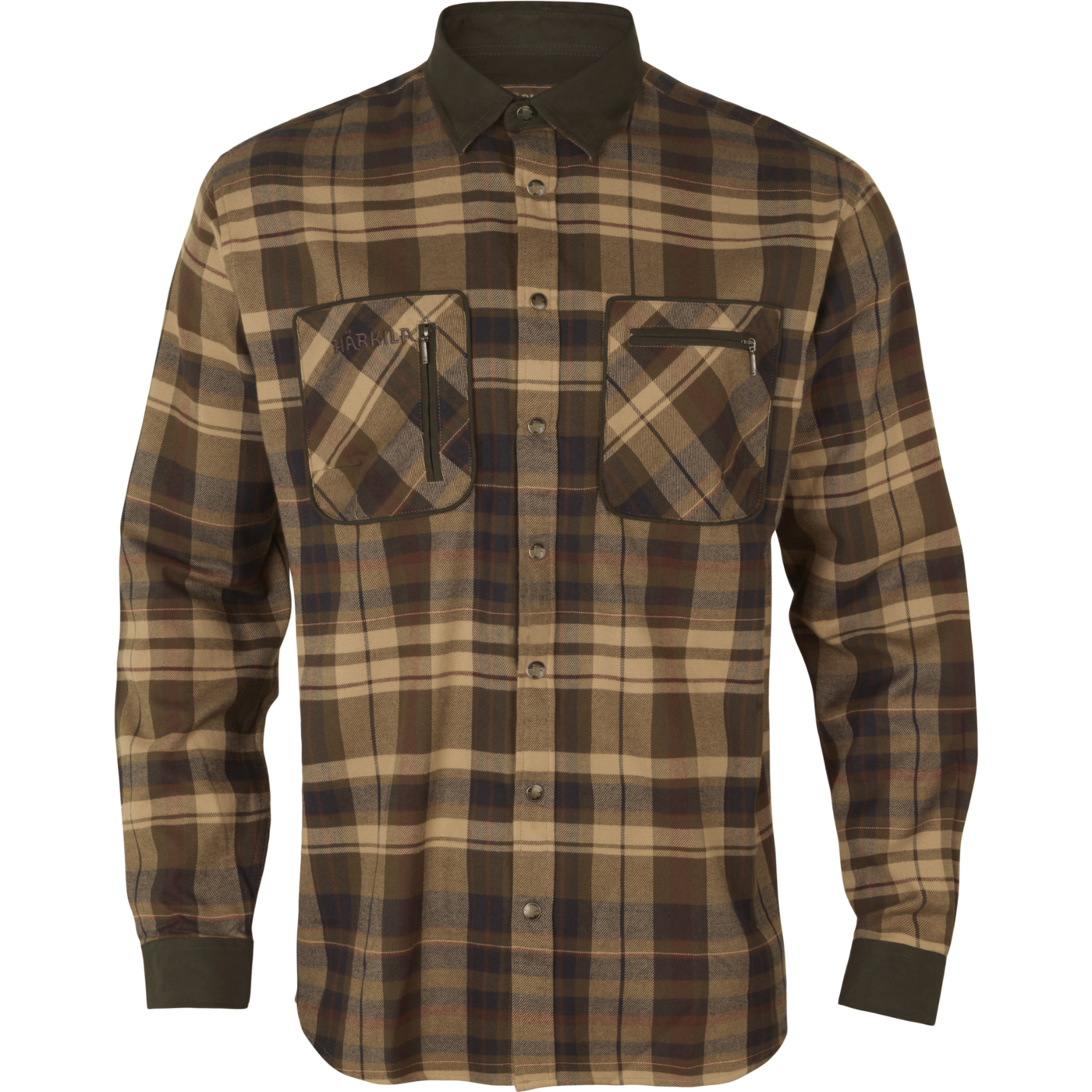 РУБАШКА HÄRKILA PAJALA BEIGE W/BROWN