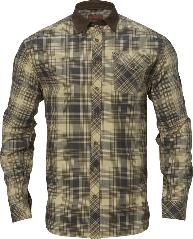 ФЛАНЕЛЕВАЯ РУБАШКА HÄRKILA DRIVEN HUNT LIGHT TEAK CHECK