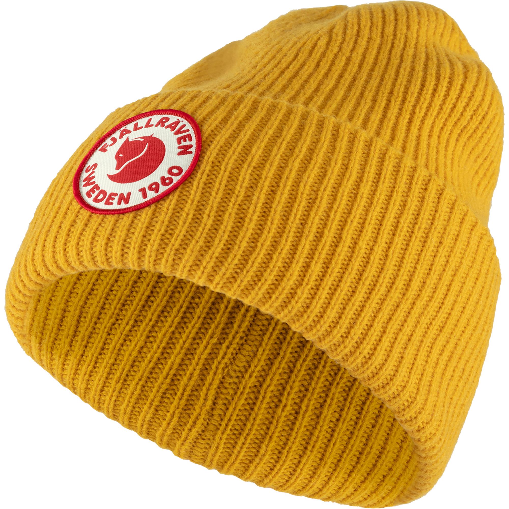 FJÄLLRÄVEN 1960 LOGO HAT ШЕРСТЯНАЯ ШАПКА MUSTARD YELLOW