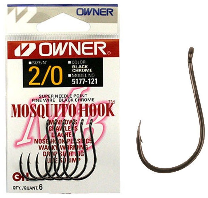 OWNER 5177 MOSQUITO HOOK BLACK CHROME