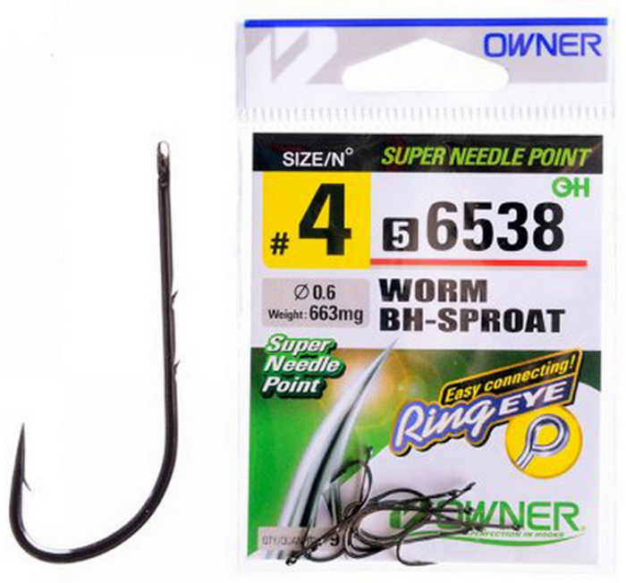 КРЮЧОК OWNER 56538 WORM BH-SPROAT HOOK