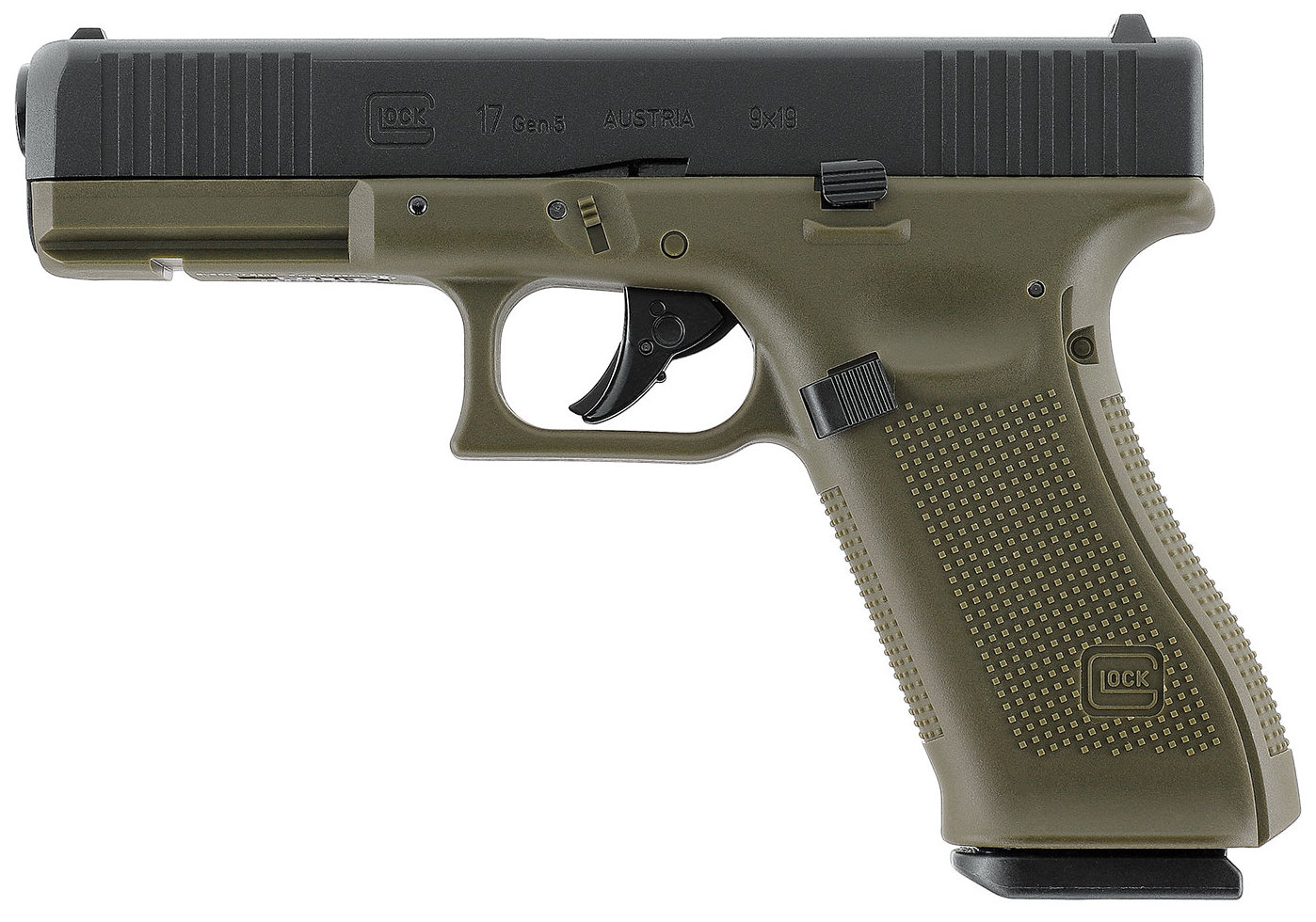 ПНЕВМАТИЧЕСКИЙ ПИСТОЛЕТ GLOCK 17 GEN5 BFGREEN