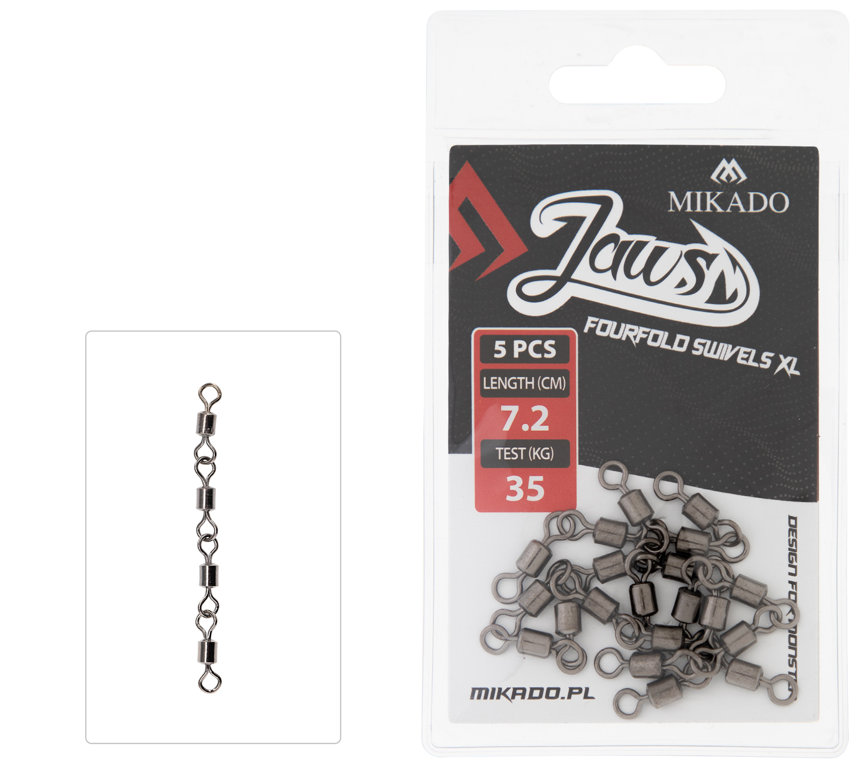 MIKADO JAWS QUADRUPLE SWIVELS 5 PCS