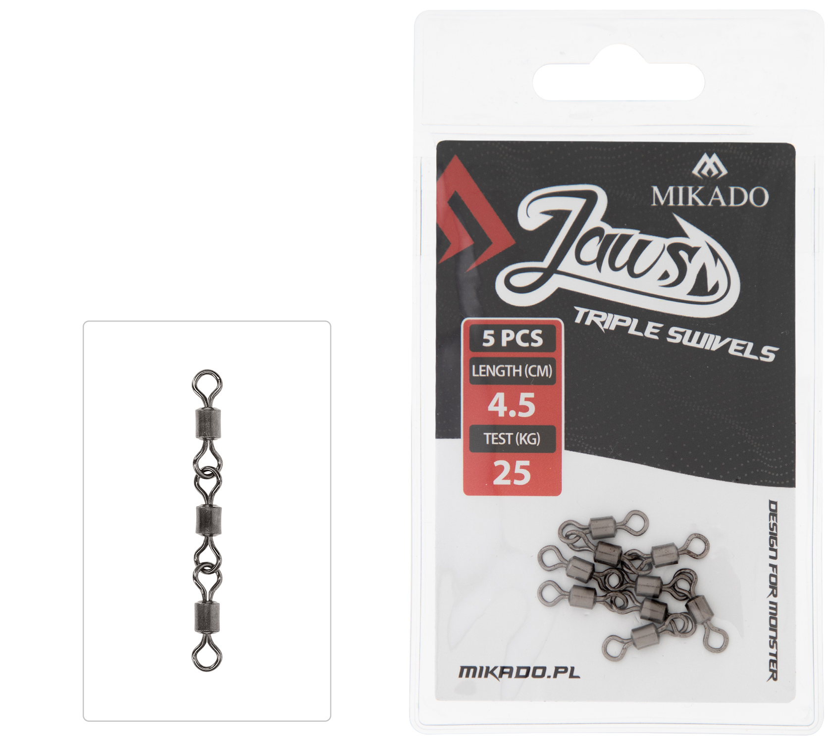 MIKADO JAWS TRIPLE SWIVELS 5 PCS