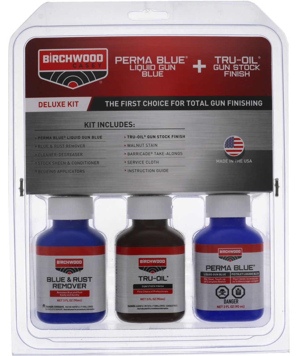 BIRCHWOOD CASEY PERMA BLUE & TRU-OIL FINISHING KIT