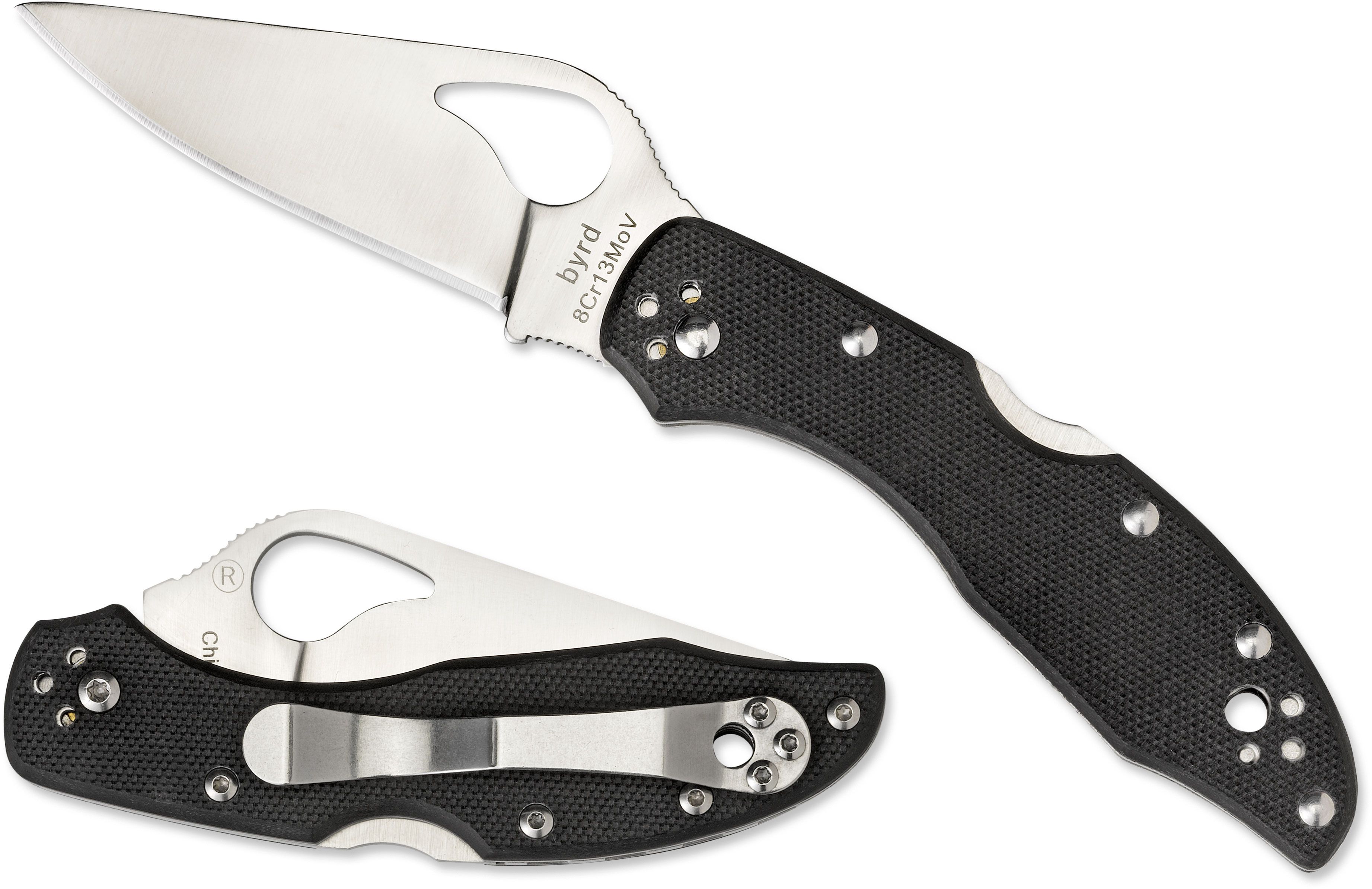 SPYDERCO BYRD MEADOWLARK 2 G-10 PLAINEDGE FOLDING KNIFE