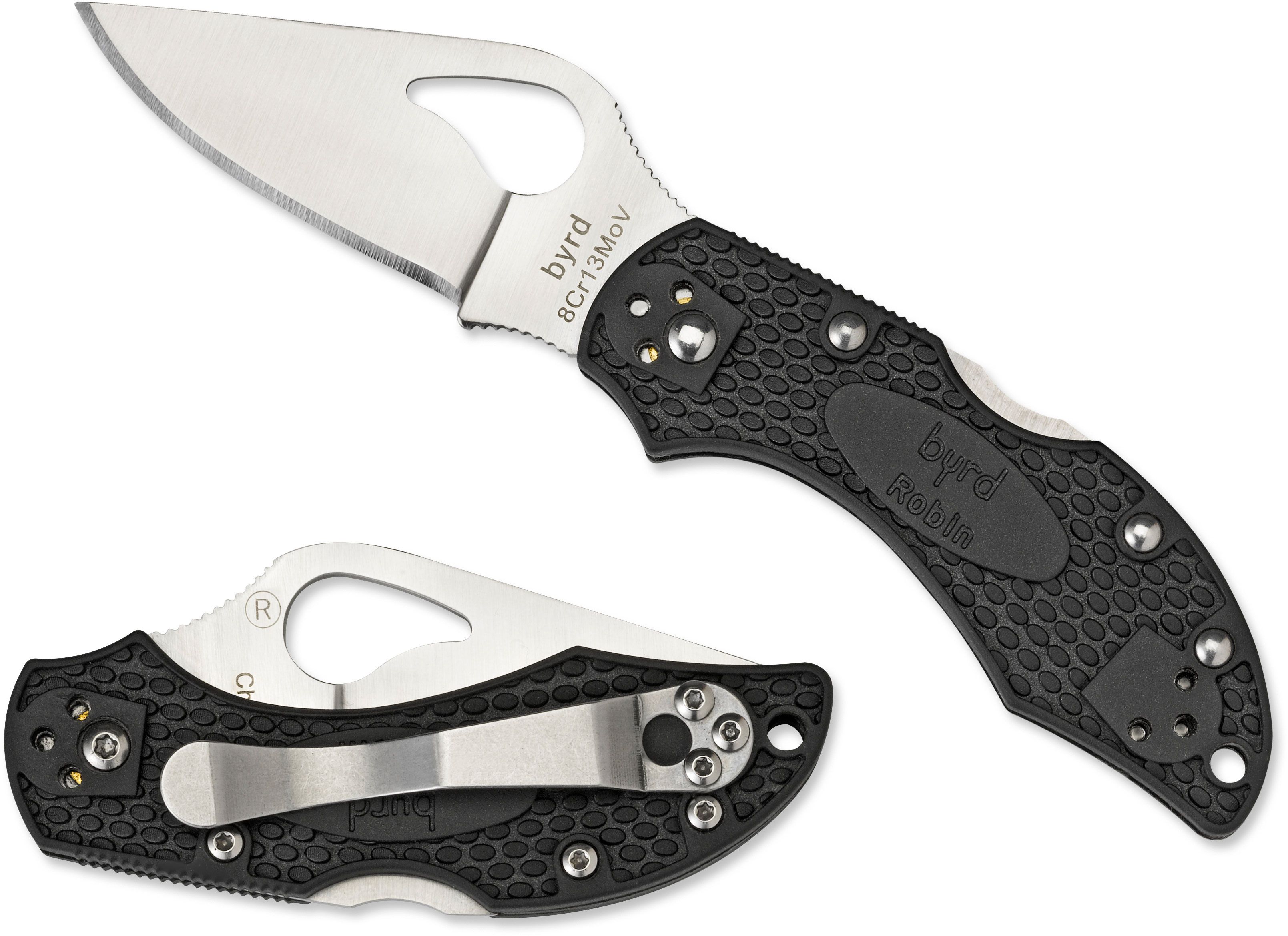 SPYDERCO BYRD ROBIN 2 FRN PLAIN EDGE FOLDING KNIFE
