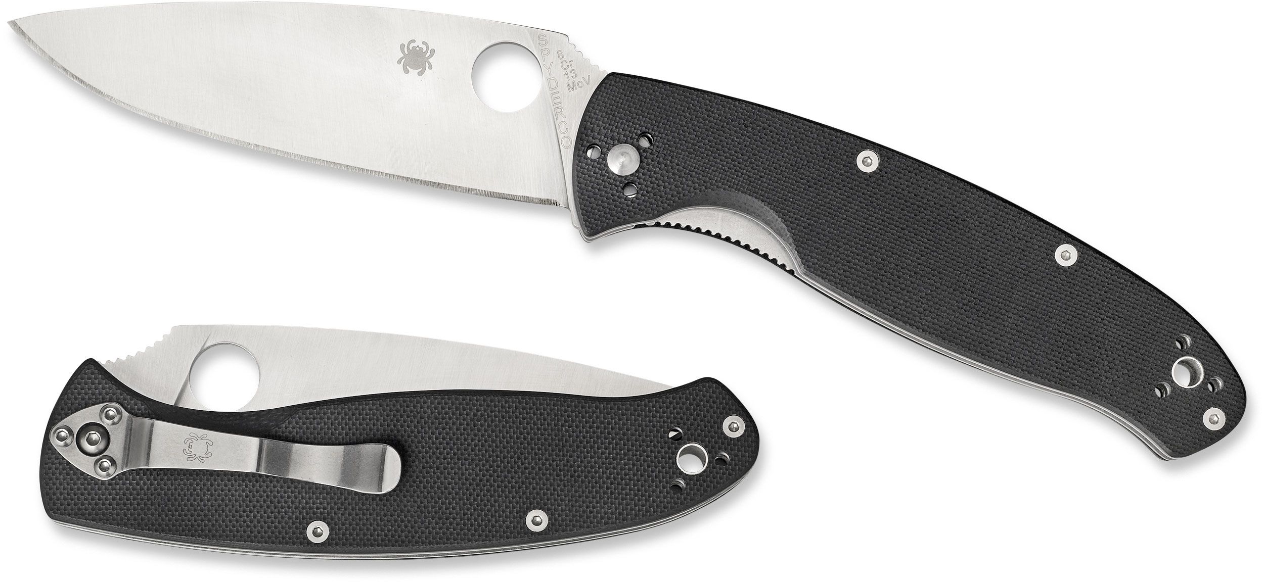 SPYDERCO RESILIENCE G-10 PLAINEDGE FOLDING KNIFE