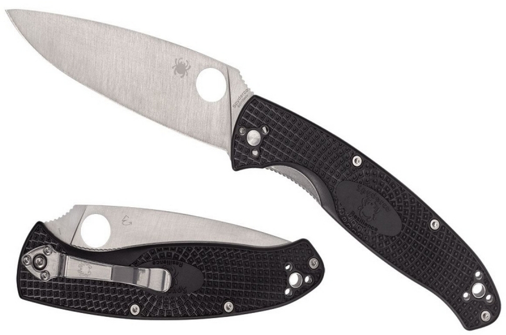 SPYDERCO RESILIENCE LTW PLN BK FRN FOLDING KNIFE
