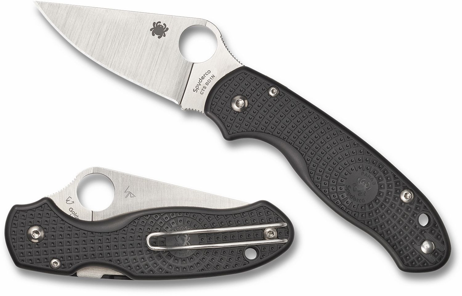 SPYDERCO PARA 3 LIGHTWEIGHT PLAINEDGE FOLDING KNIFE