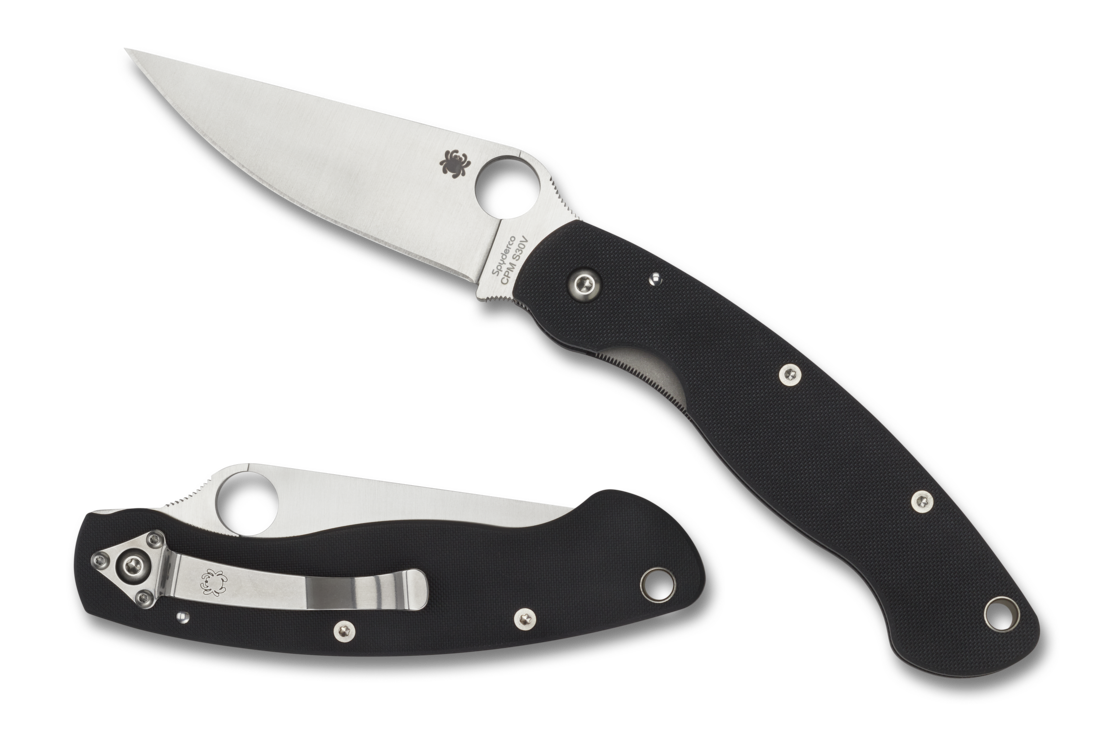 SPYDERCO MILITARY BLACK FOLDING KNIFE