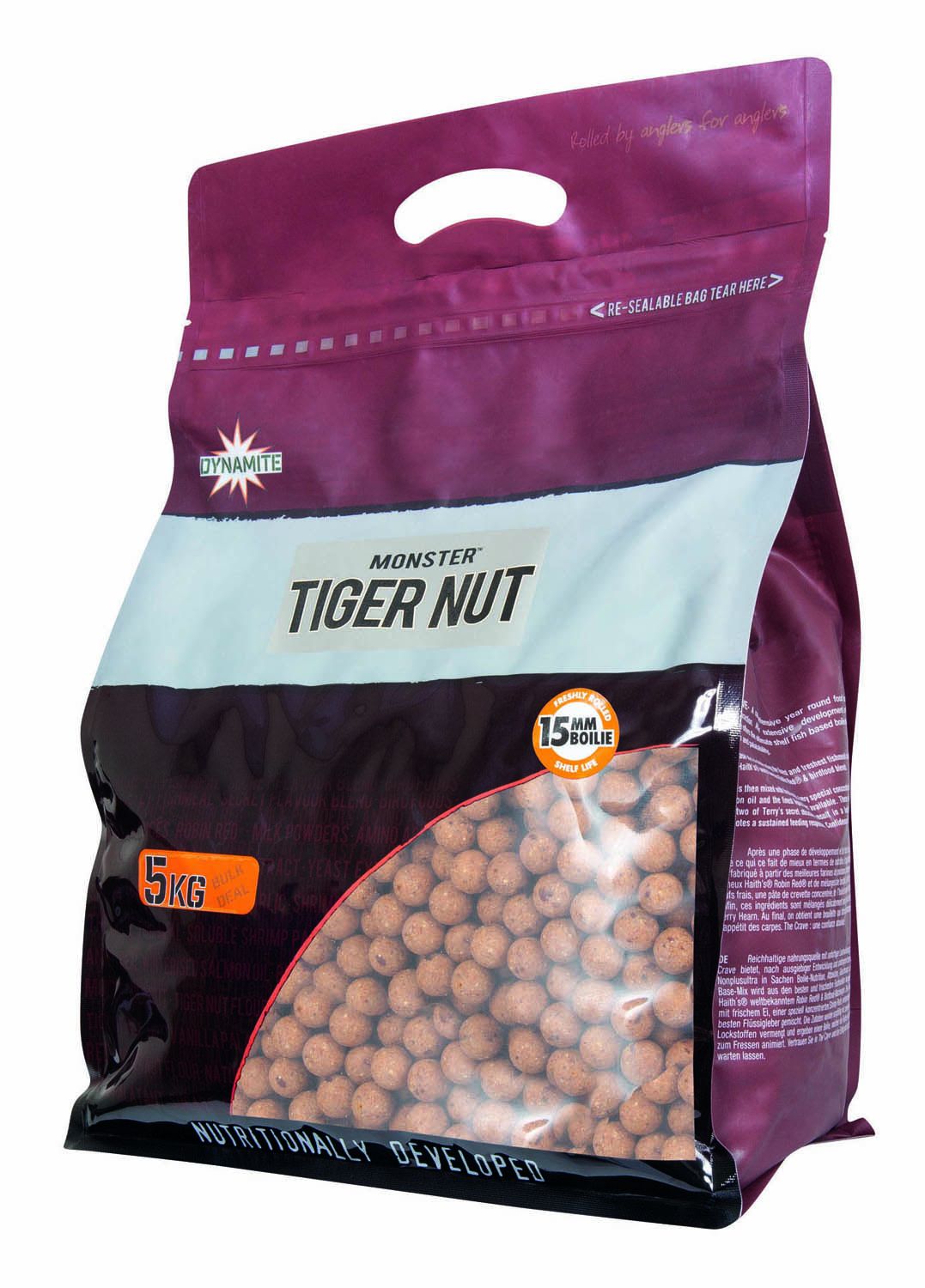 DYNAMITE BAITS MONSTER TIGER NUT BOILIES 15 MM 5 KG