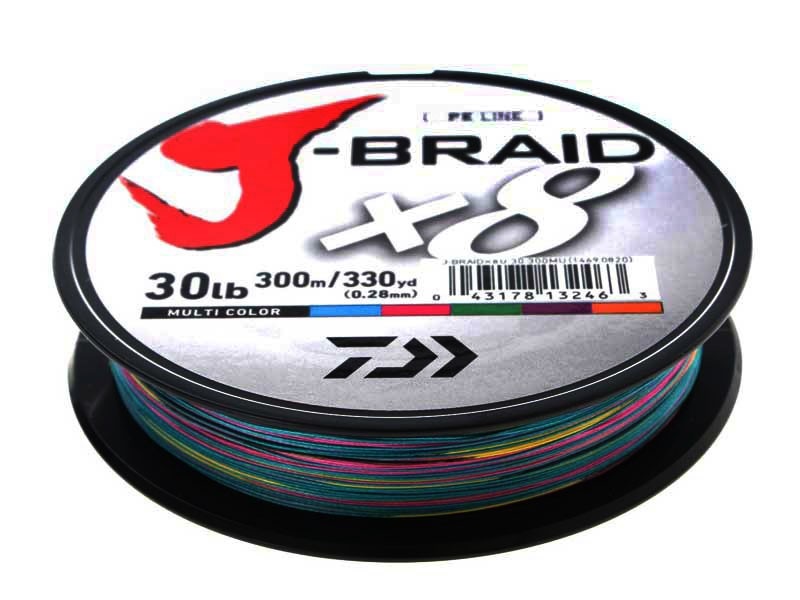 ПЛЕТЕНЫЙ ШНУР DAIWA J-BRAID X8 MULTICOLOR 150 M