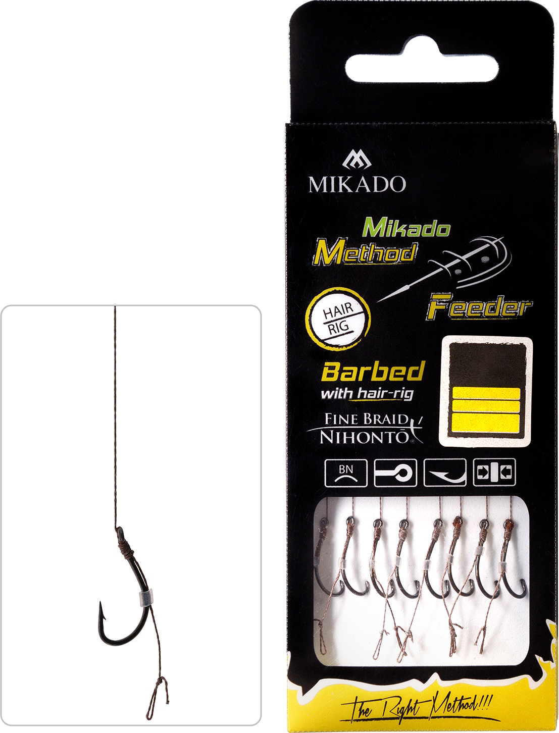 MIKADO METHOD FEEDER RIG WITH HAIR 8 PCS