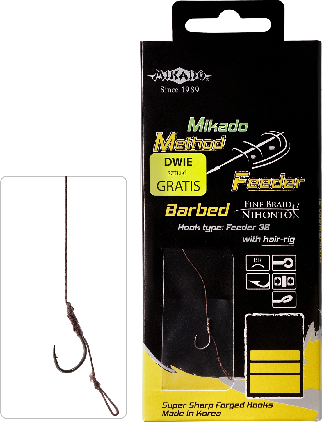 MIKADO METHOD FEEDER RIG WITH HAIR 8 PCS