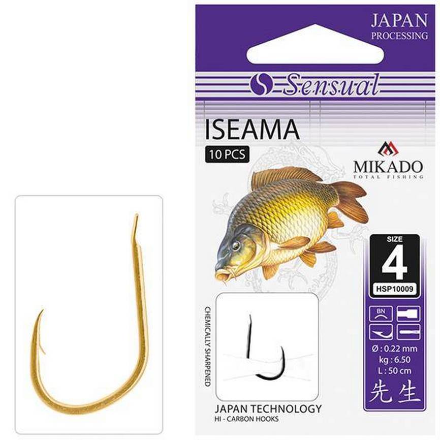 MIKADO SENSUAL ISEAMA HOOK WITH LEADER GOLD 10 PCS