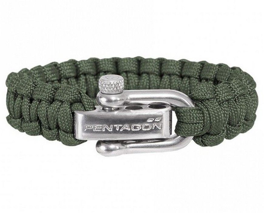 PENTAGON SURVIVAL BRACELET 2.0 CAMO GREEN