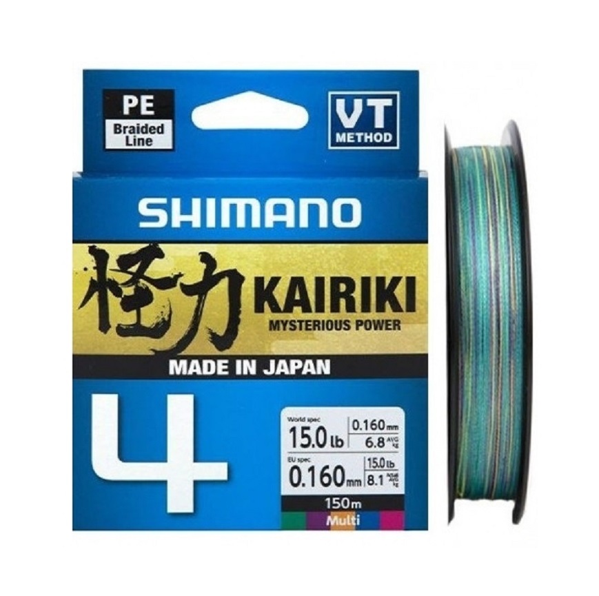 SHIMANO KAIRIKI 4 BRAID 150 M MULTI COLOR