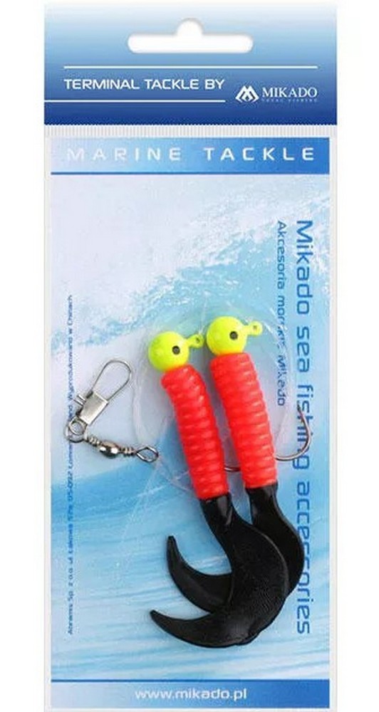MIKADO PILK TWIST JIGHEAD RIG SEA SET 2x6 G RED/BLACK