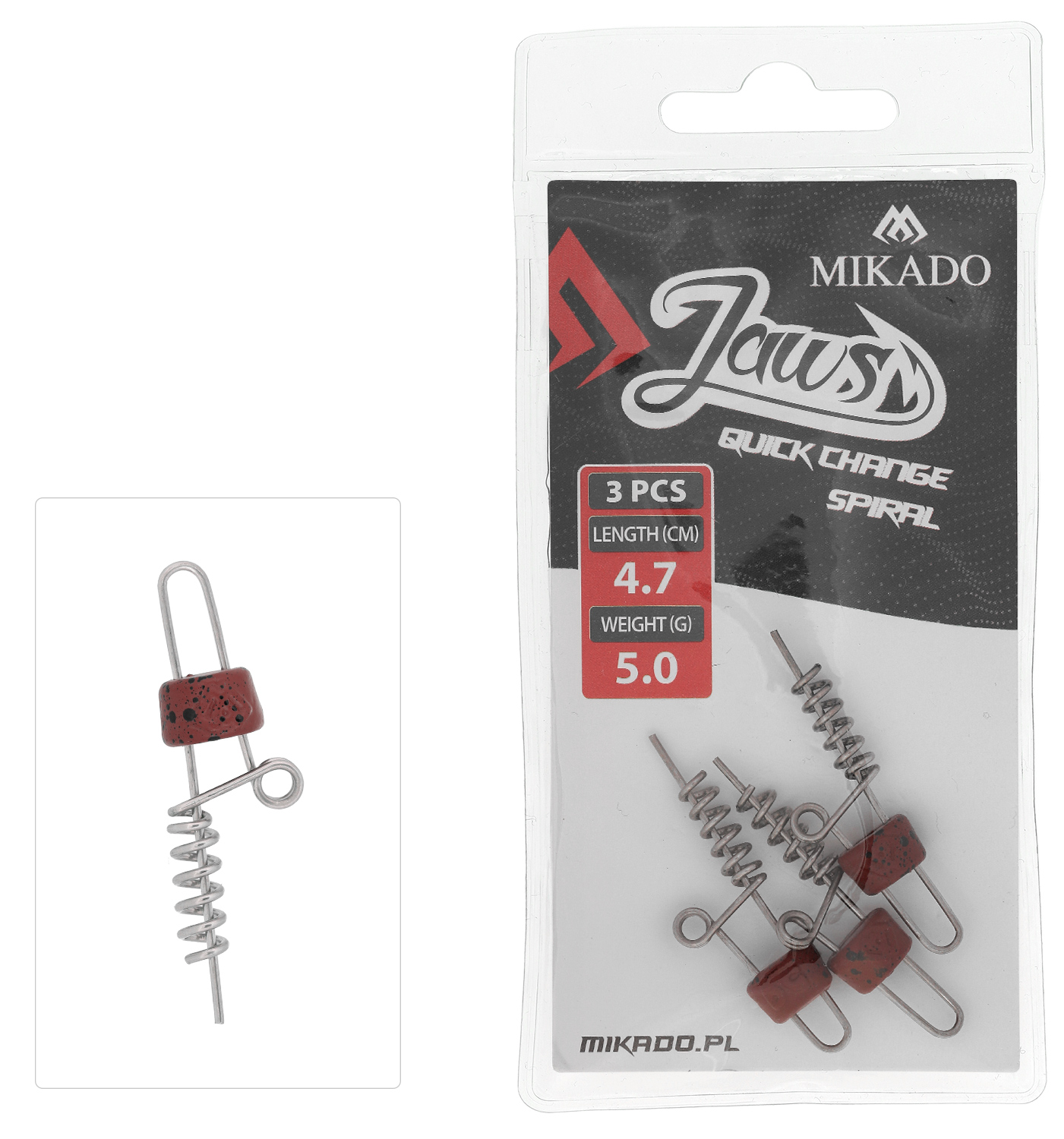 MIKADO JAWS QUICK CHANGE SPIRAL SCREW 4,7 CM 3 PCS