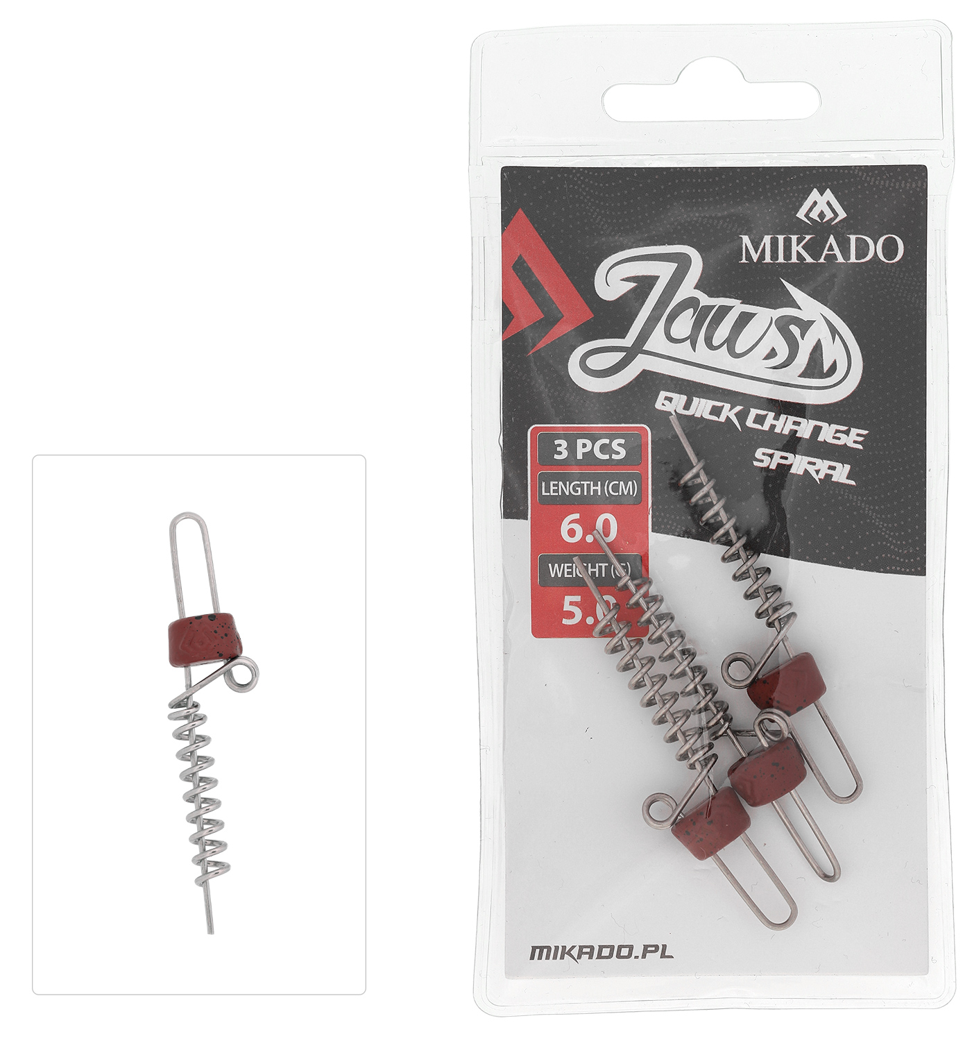 MIKADO JAWS QUICK CHANGE SPIRAL SCREW 6 CM 3 PCS