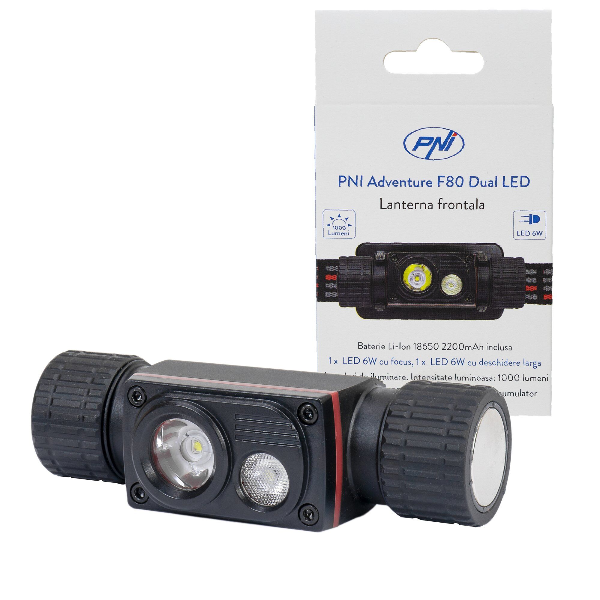 ФОНАРЬ PNI ADVENTURE F80 DUAL LED