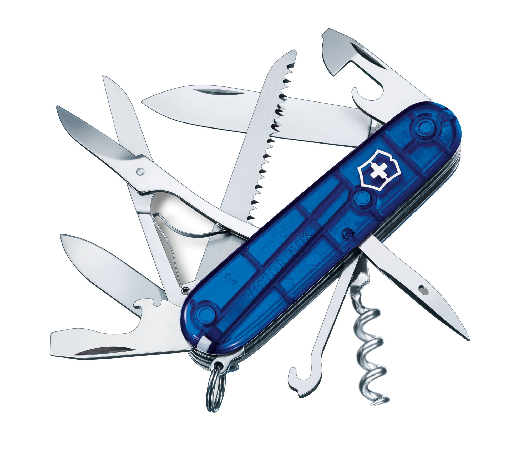 VICTORINOX HUNTSMAN IN BLUE TRANSPARENT