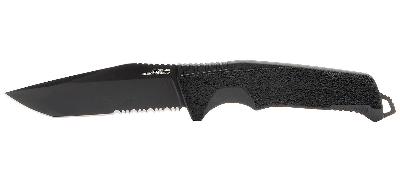 НОЖ SOG TRIDENT FX SERRATED EDGE BLACKOUT