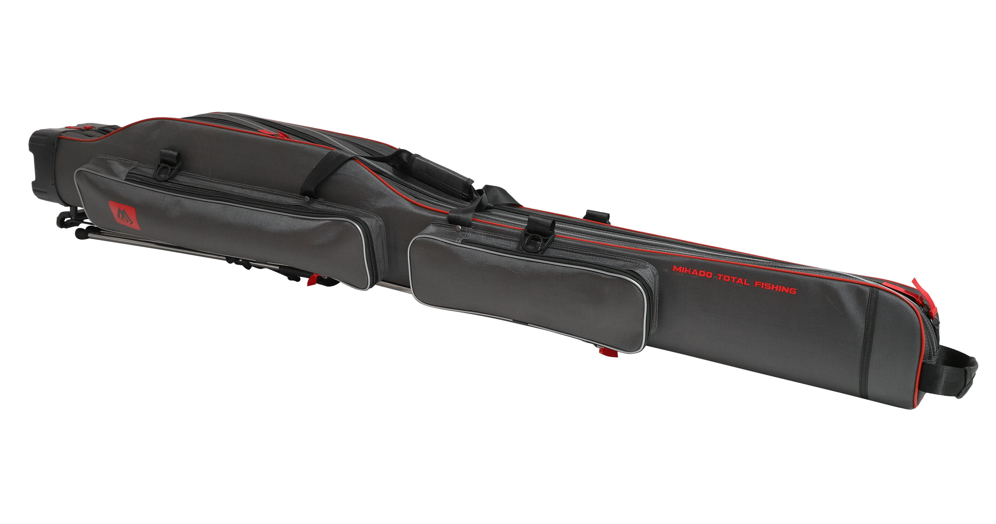 MIKADO ROD CASE 3 COMPARMENTS STIFFED GREY 160 CM