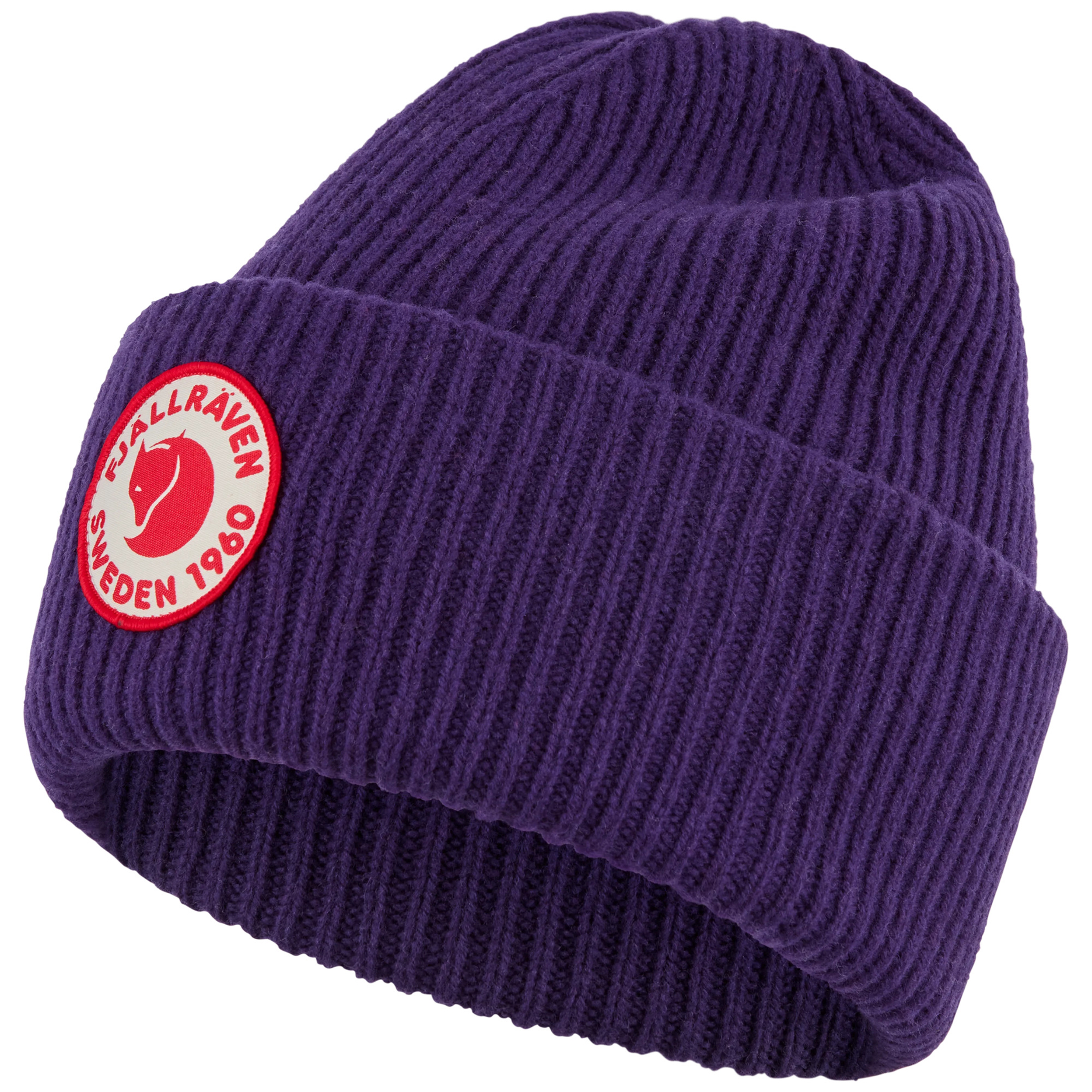 FJÄLLRÄVEN 1960 LOGO HAT ШЕРСТЯНАЯ ШАПКА DARK VIOLET