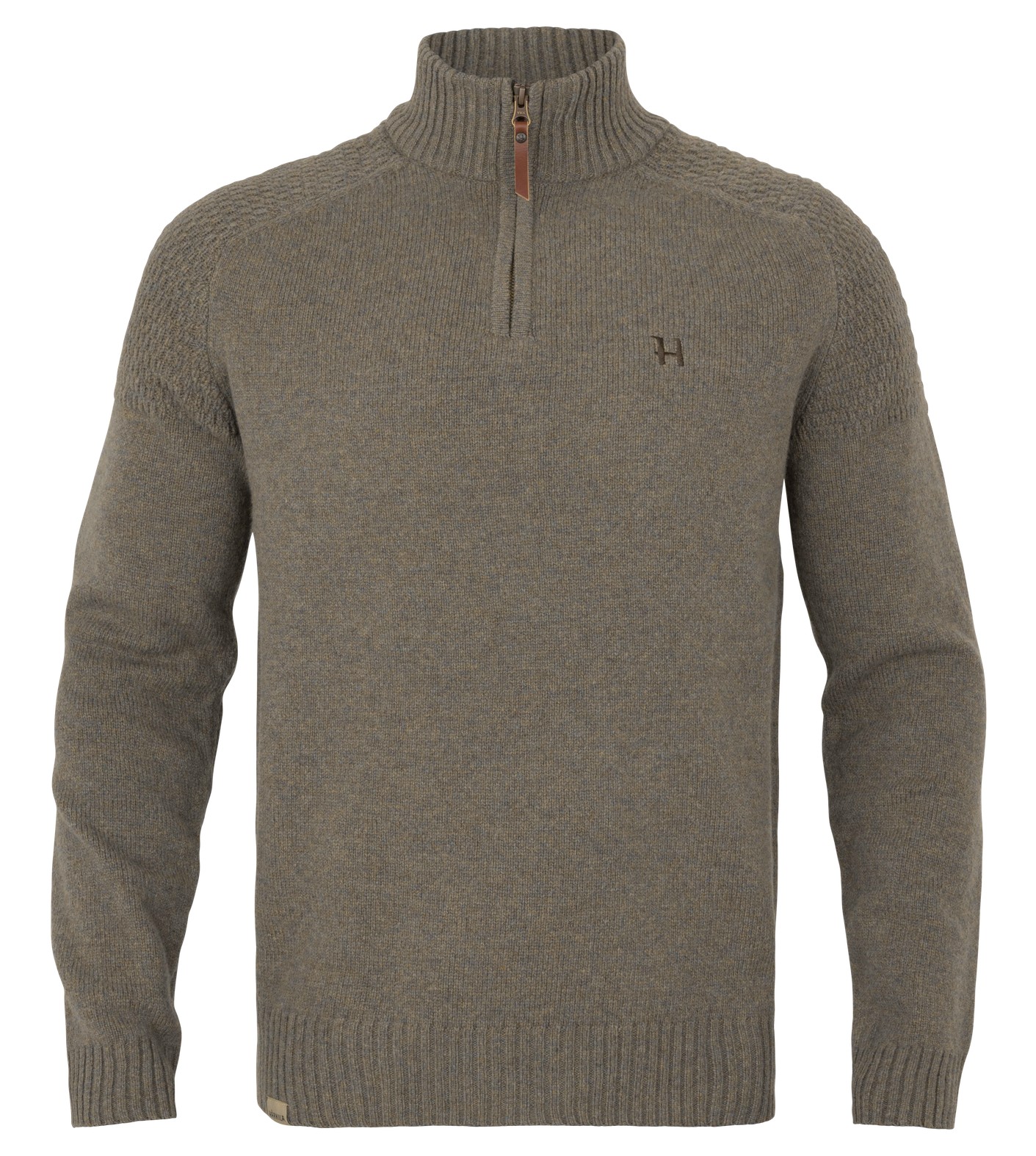 HÄRKILA VINCENT MERINO HALF ZIP PULLOVER DARK SAND