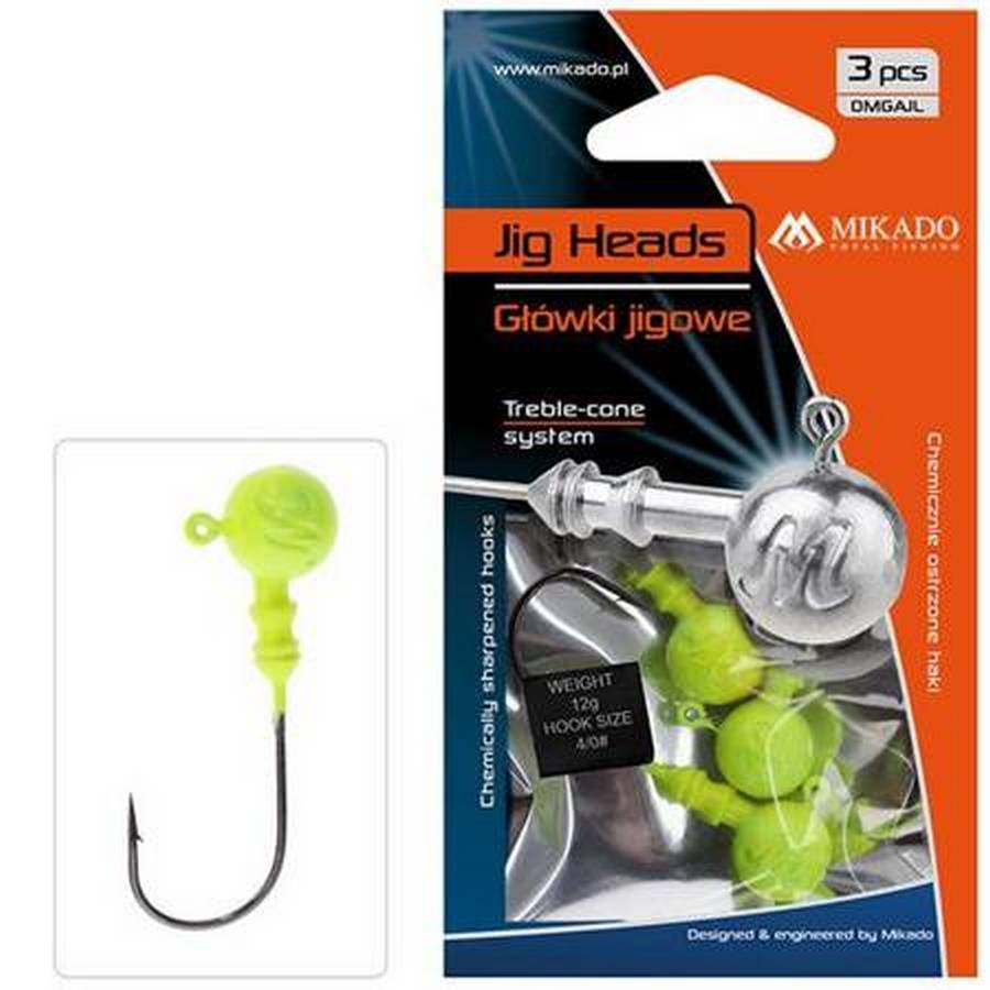 MIKADO ABARDEEN JIG HEAD YELLOW 12 G